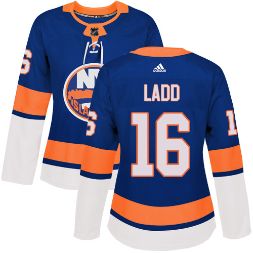Adidas Islanders #16 Andrew Ladd Royal Blue Home Authentic Women's Stitched NHL Jersey